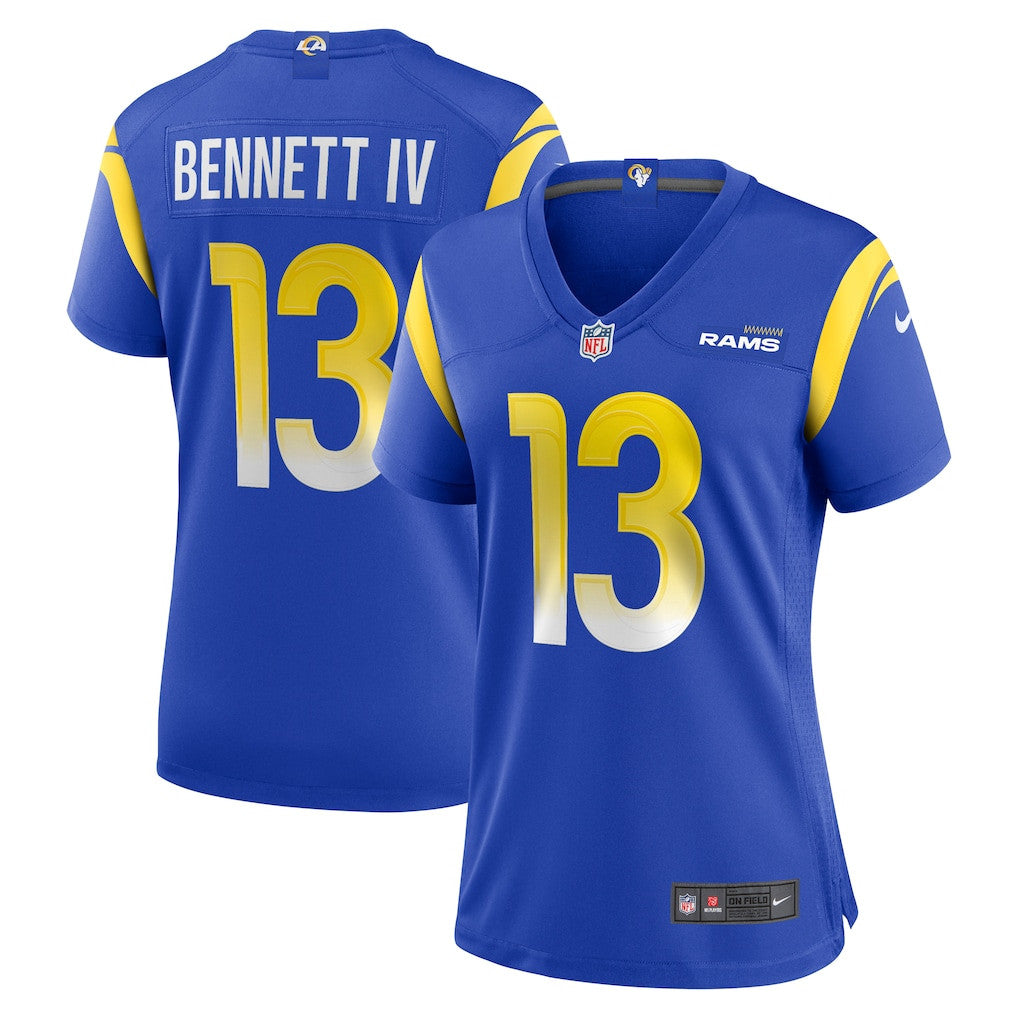 Stetson Bennett IV 13 Los Angeles Rams Women's Team Game Jersey - Royal