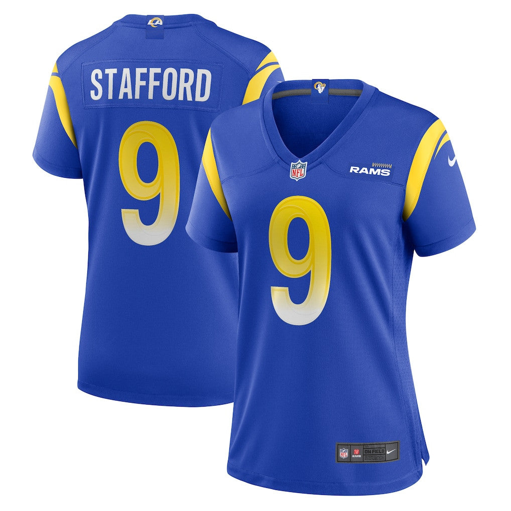 Matthew Stafford 9 Los Angeles Rams Women's Team Game Jersey - Royal