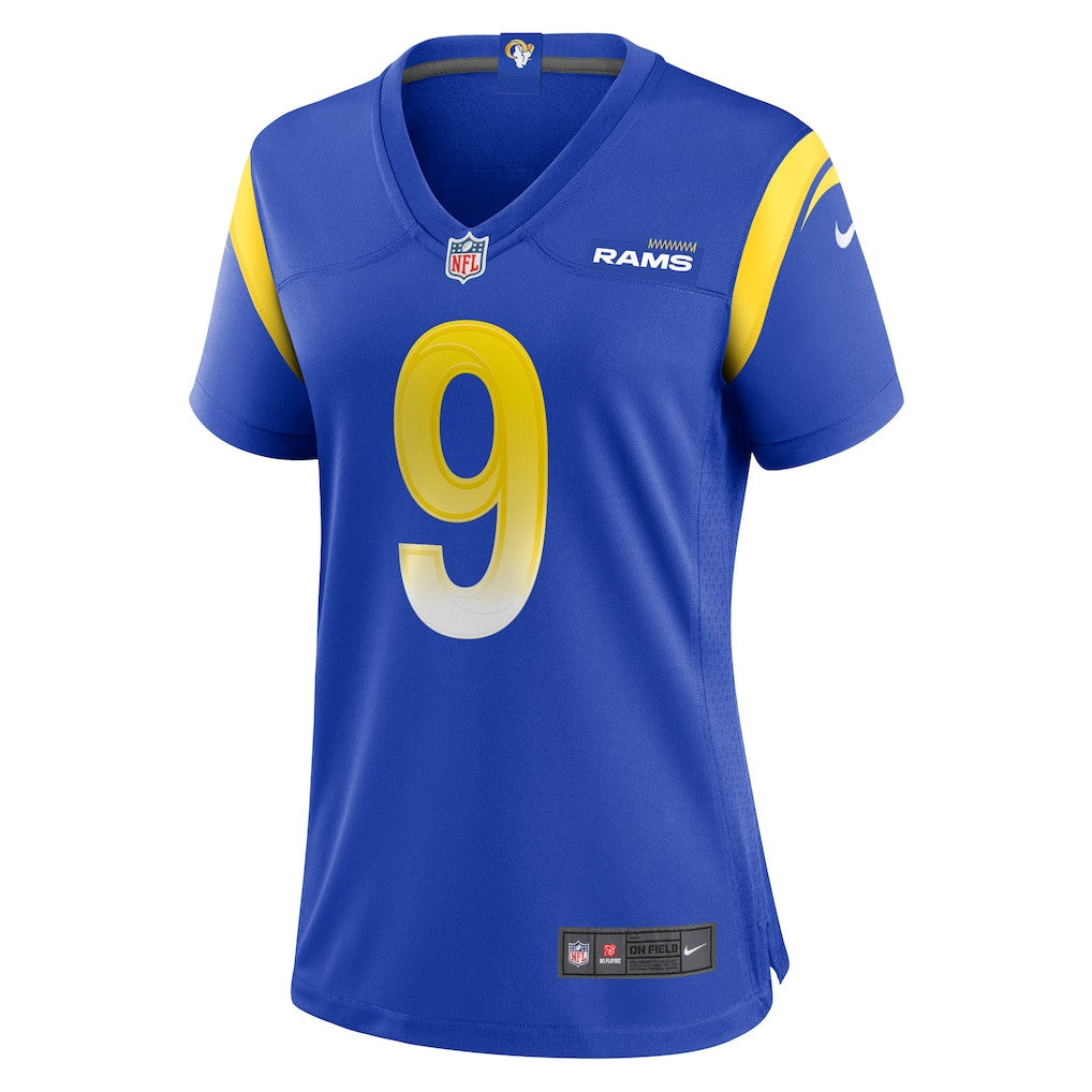 Matthew Stafford 9 Los Angeles Rams Women's Team Game Jersey - Royal