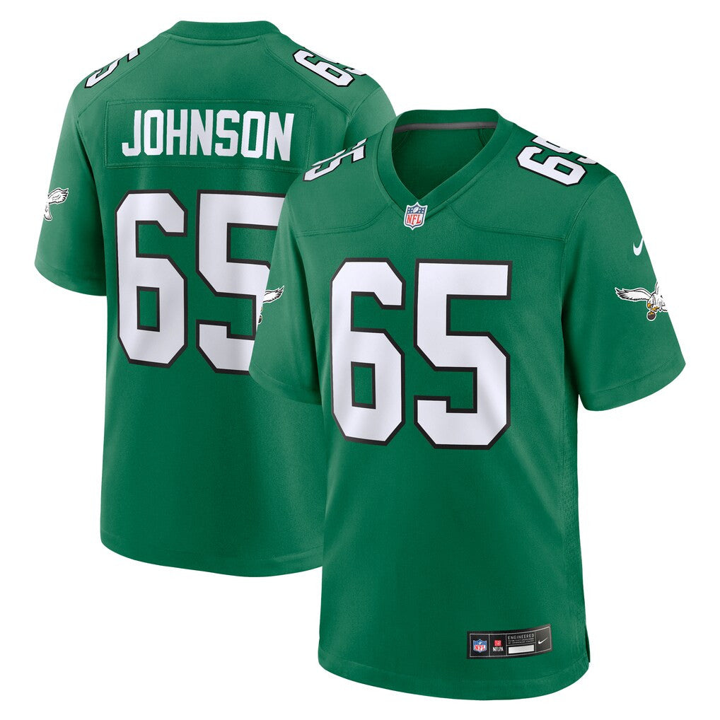 Lane Johnson 65 Philadelphia Eagles Alternate Game Men Jersey - Kelly Green