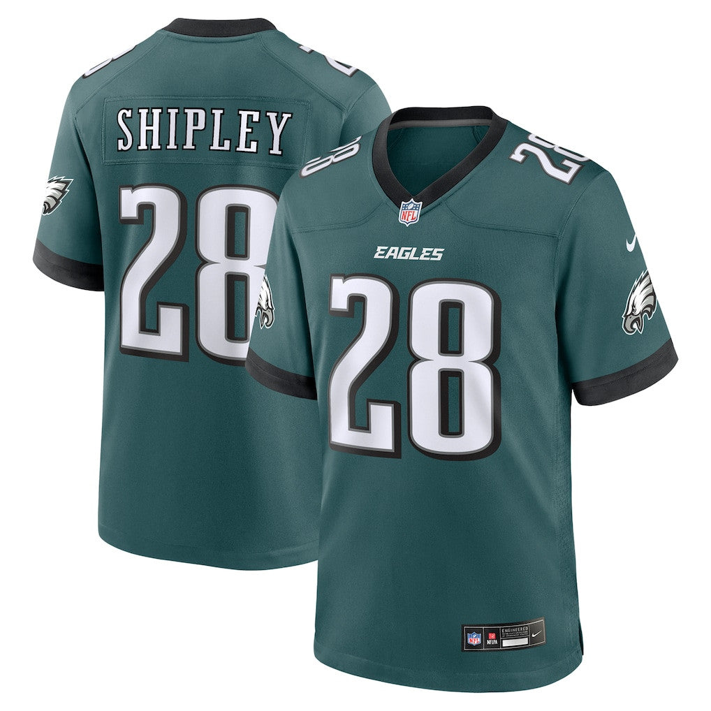 Will Shipley 28 Philadelphia Eagles Team Game Men Jersey - Midnight Green