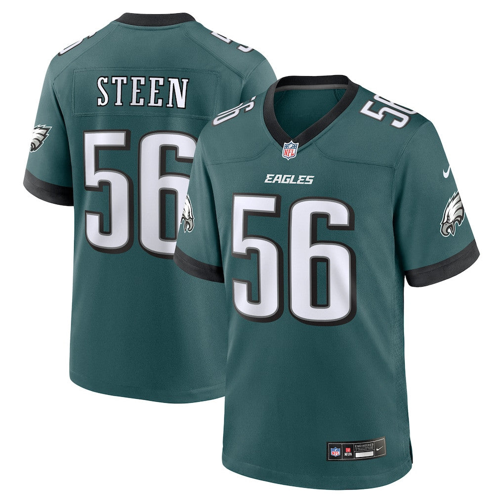 Tyler Steen 56 Philadelphia Eagles Team Game Men Jersey - Midnight Green