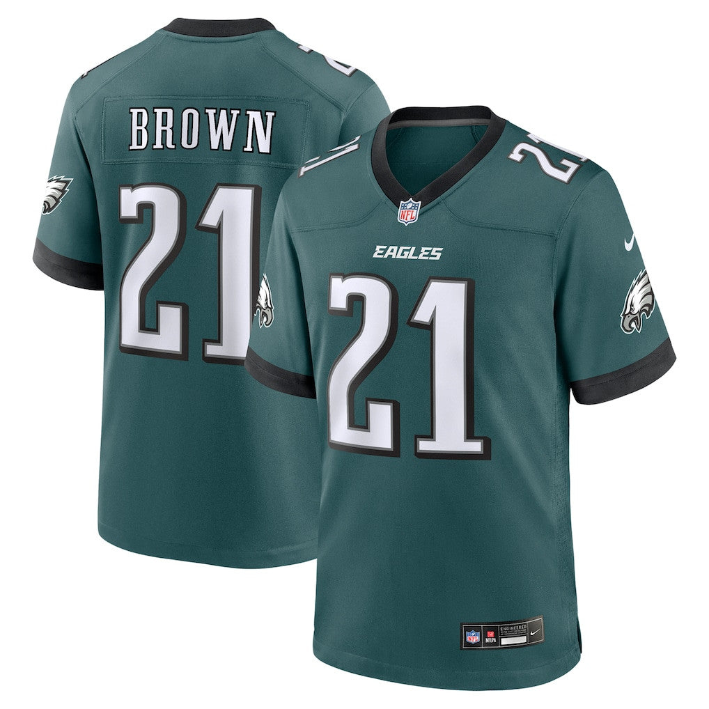 Sydney Brown 21 Philadelphia Eagles Team Game Men Jersey - Midnight Green