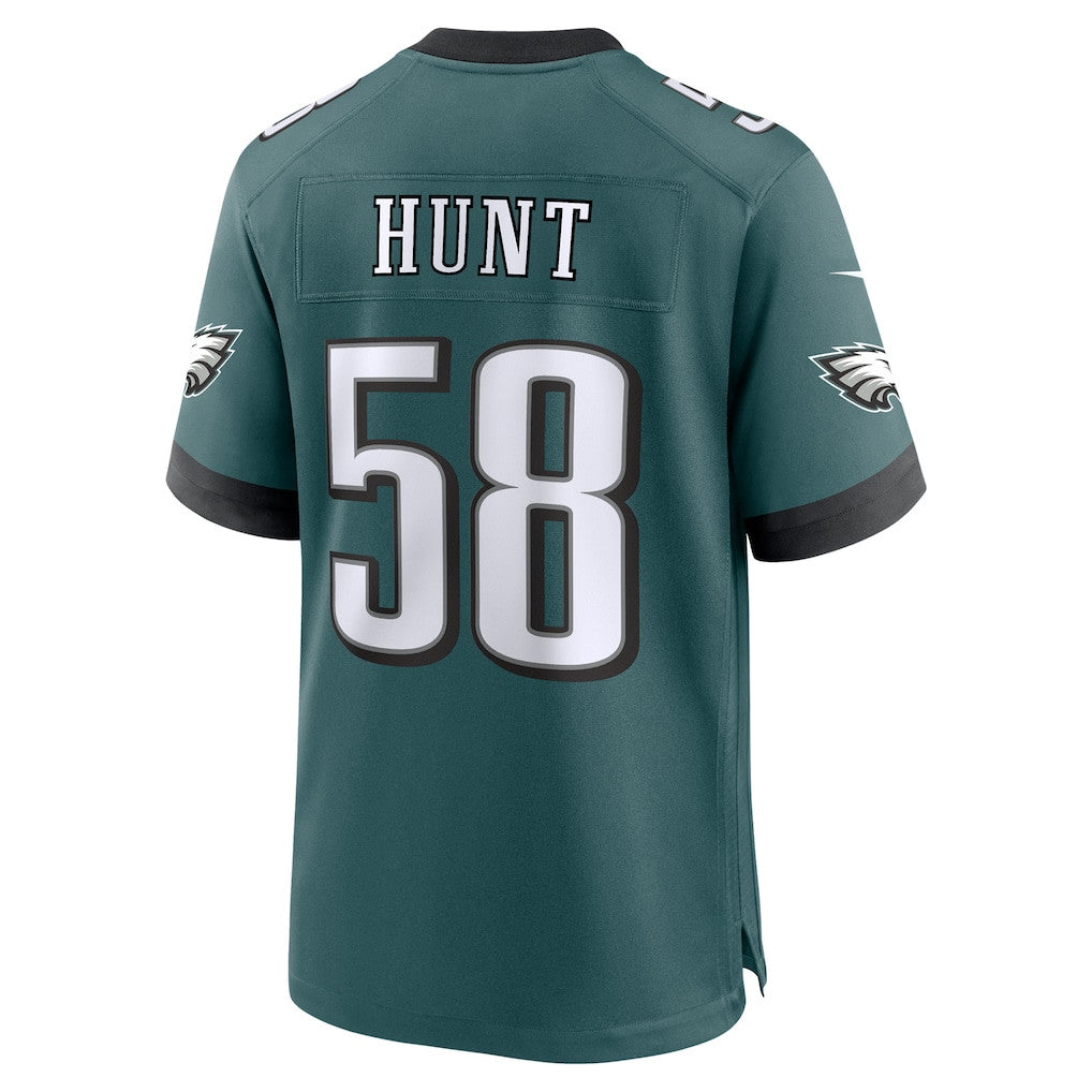 Jalyx Hunt 58 Philadelphia Eagles Team Game Men Jersey - Midnight Green