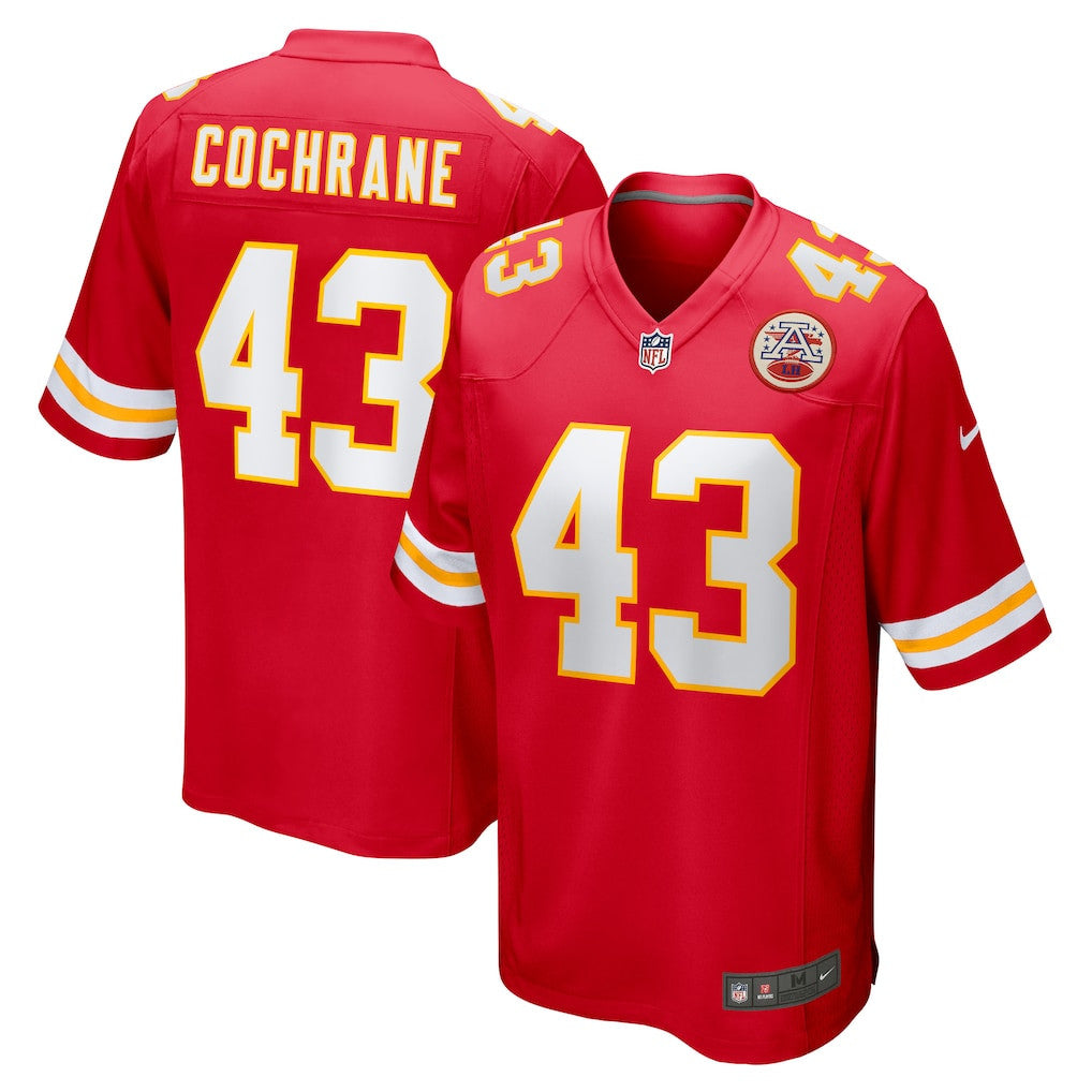 Jack Cochrane 43 Kansas City Chiefs Game Men Jersey - Red