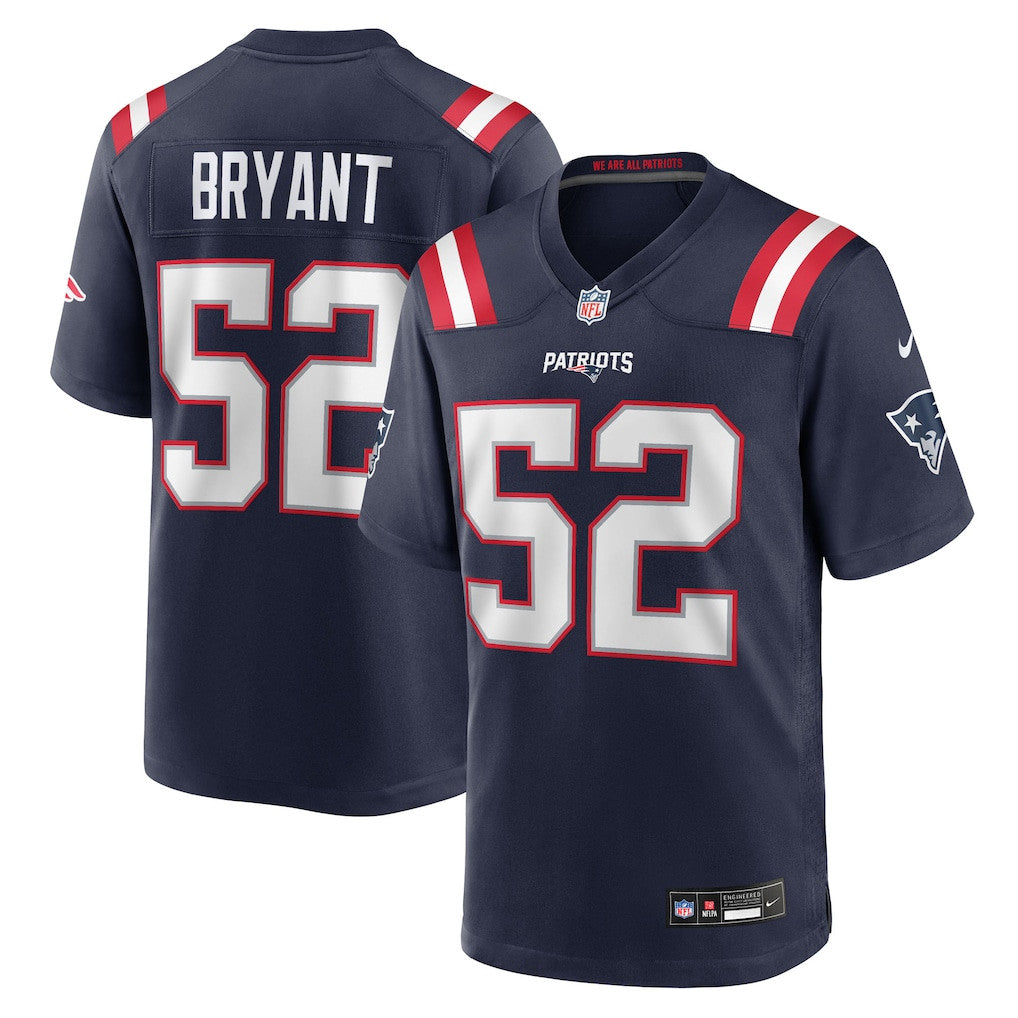 Marcus Bryant 52 New England Patriots Team Game Men Jersey - Navy