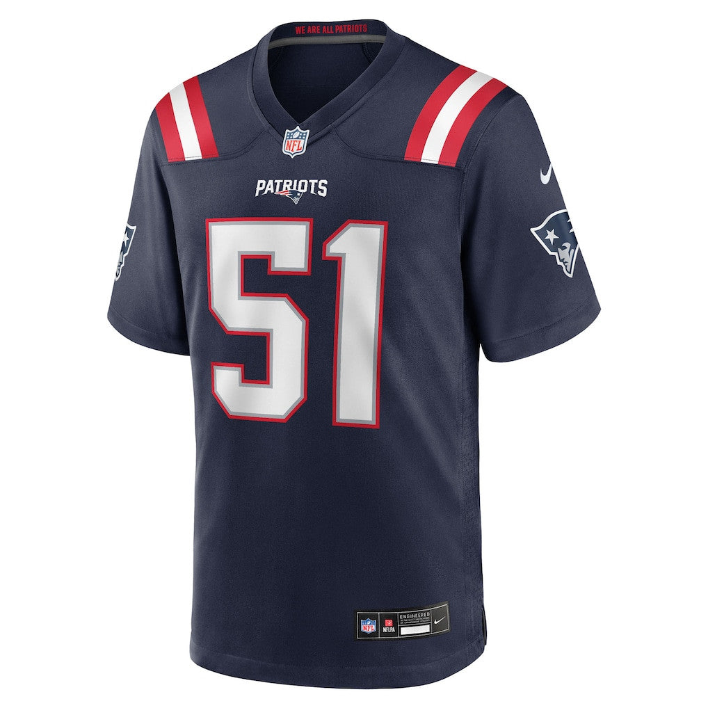 Jack Gibbens 51 New England Patriots Team Game Men Jersey - Navy