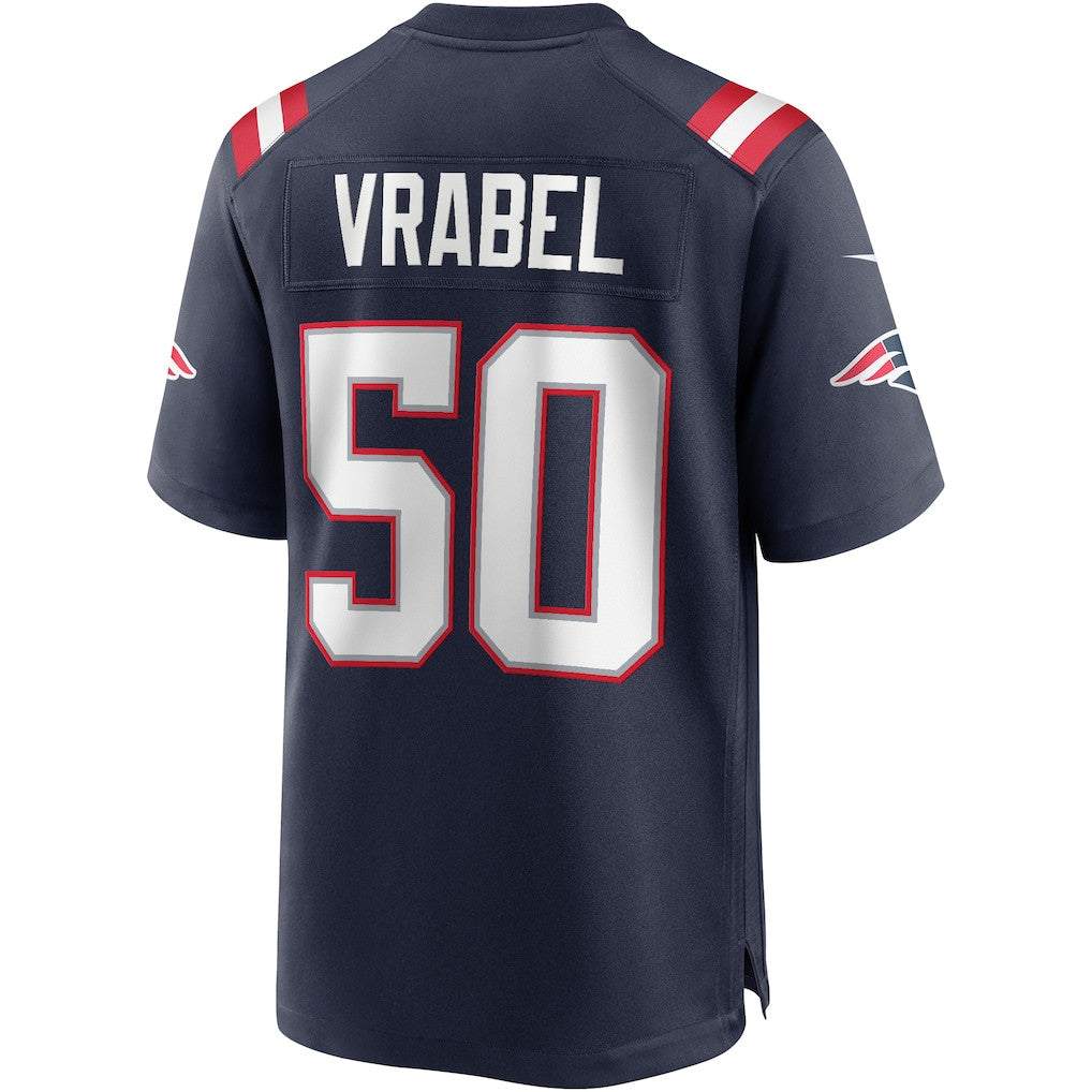 Mike Vrabel 50 New England Patriots Game Retired Player Men Jersey - Navy