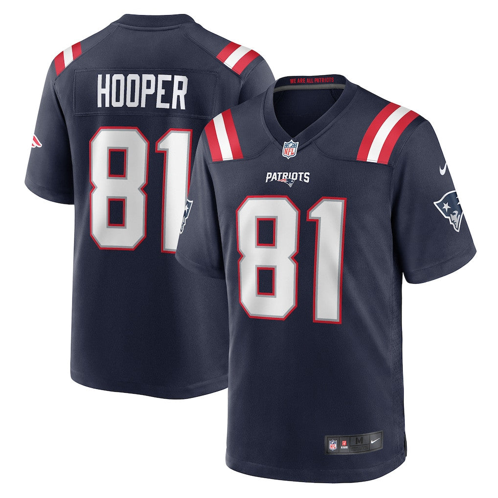 Austin Hooper 81 New England Patriots Game Men Jersey - Navy
