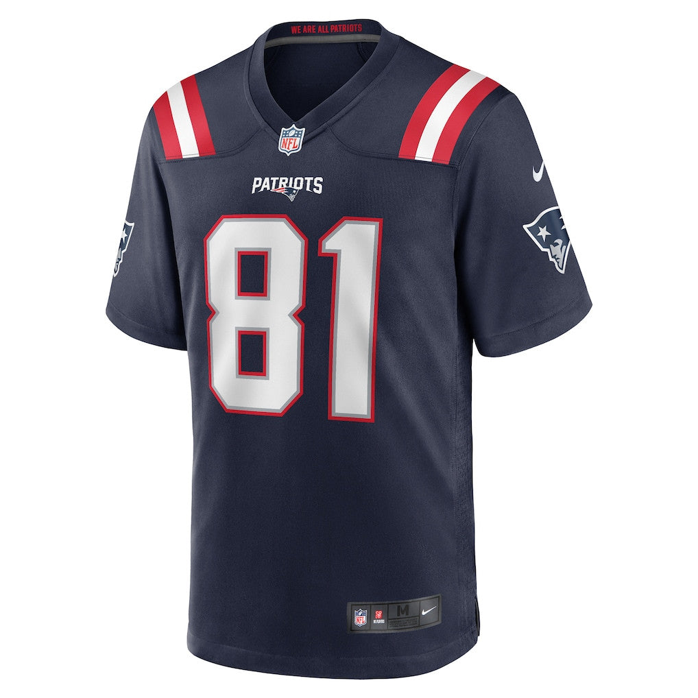 Austin Hooper 81 New England Patriots Game Men Jersey - Navy