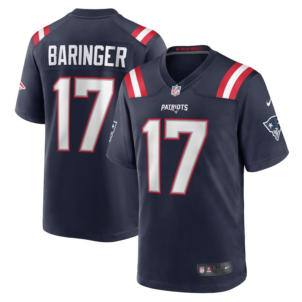 Bryce Baringer 17 New England Patriots Game Men Jersey - Navy