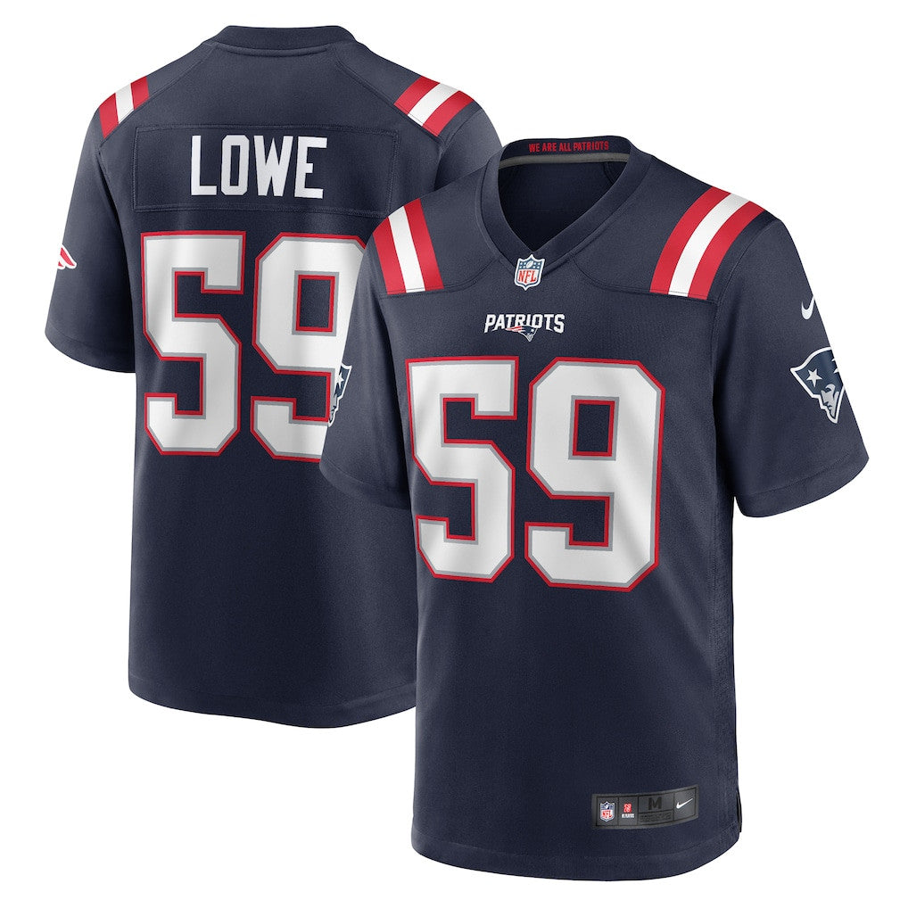 Vederian Lowe 59 New England Patriots Game Men Jersey - Navy