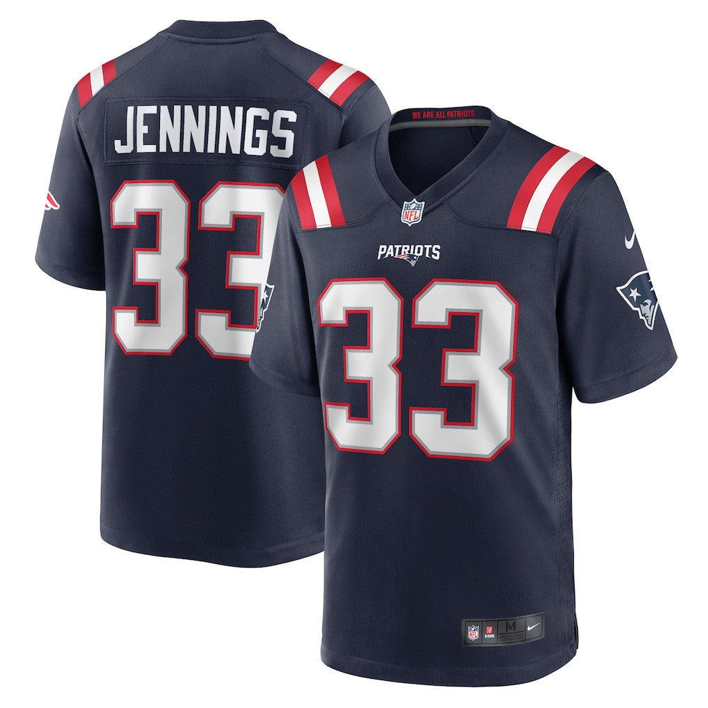 Anfernee Jennings 33 New England Patriots Game Men Jersey - Navy