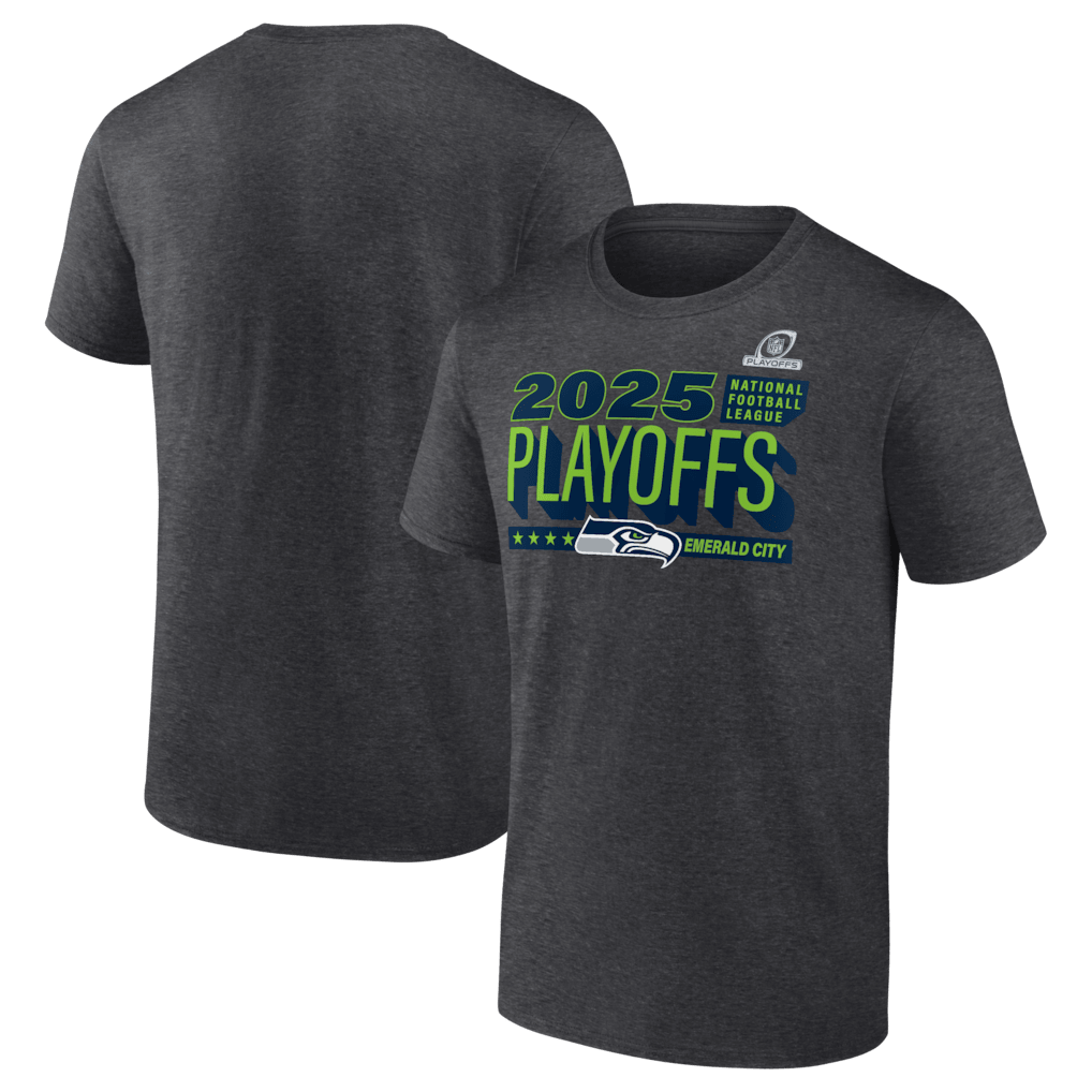 Seattle Seahawks 2025 Playoffs Ready T-Shirt - Heather Charcoal
