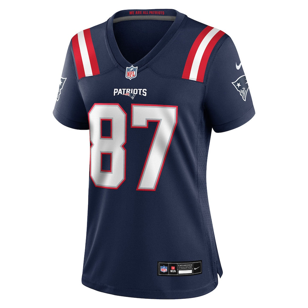 Rob Gronkowski 87 New England Patriots Women's Retired Team Game Jersey - Navy