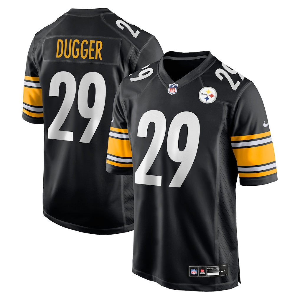 Kyle Dugger 29 Pittsburgh Steelers Team Game Men Jersey - Black