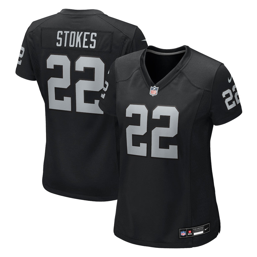 Eric Stokes 22 Las Vegas Raiders Women's Team Game Jersey - Black