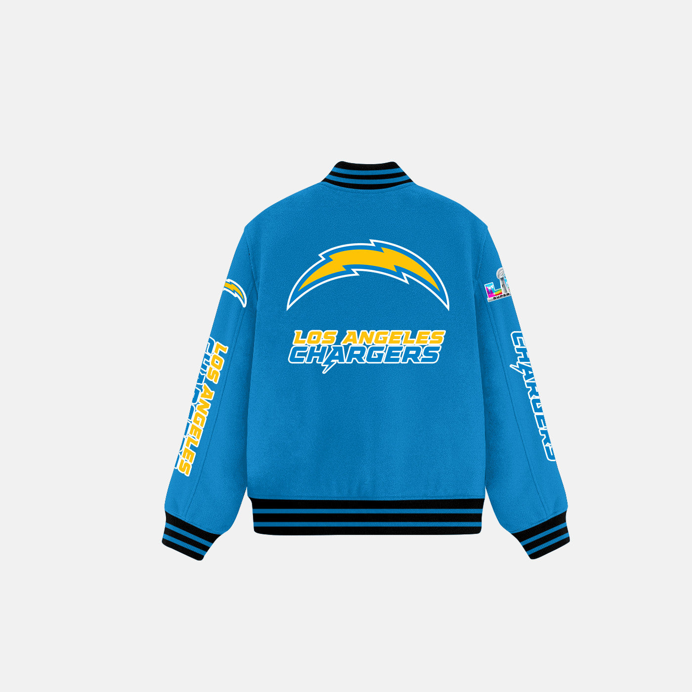 Los Angeles Chargers Varsity Jacket – Fully Embroidered Logos, Fan Edition