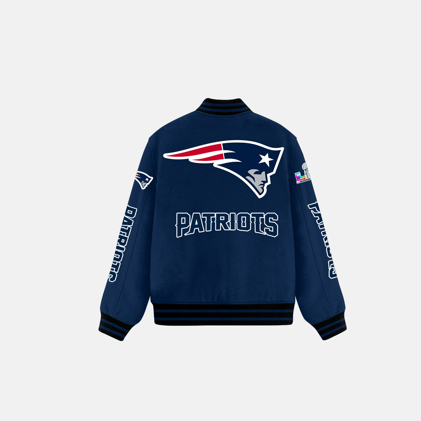 New England Patriots Varsity Jacket – Fully Embroidered Logos, Fan Edition
