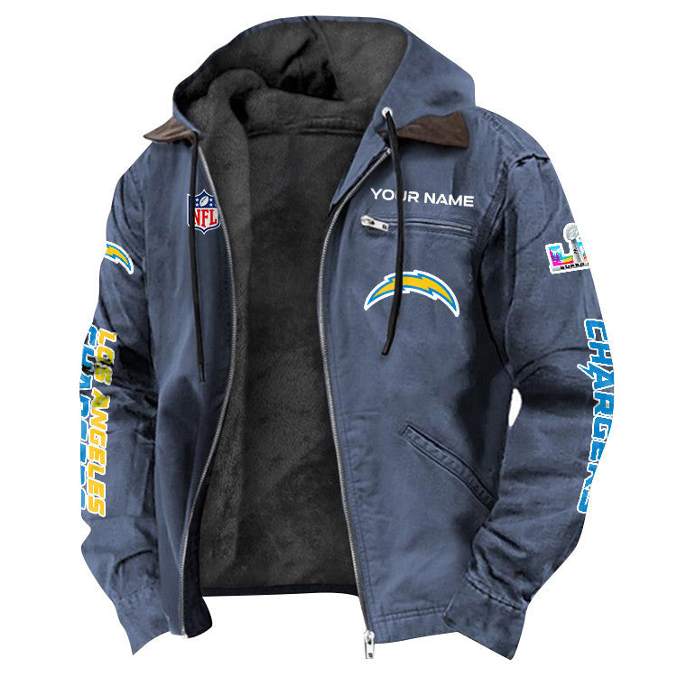 Los Angeles Chargers 2026 Super Bowl LX Custom Name Special Edition Flannel Jacket