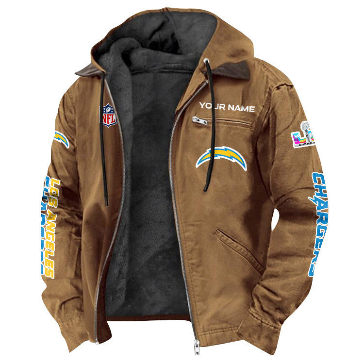 Los Angeles Chargers 2026 Super Bowl LX Custom Name Special Edition Flannel Jacket
