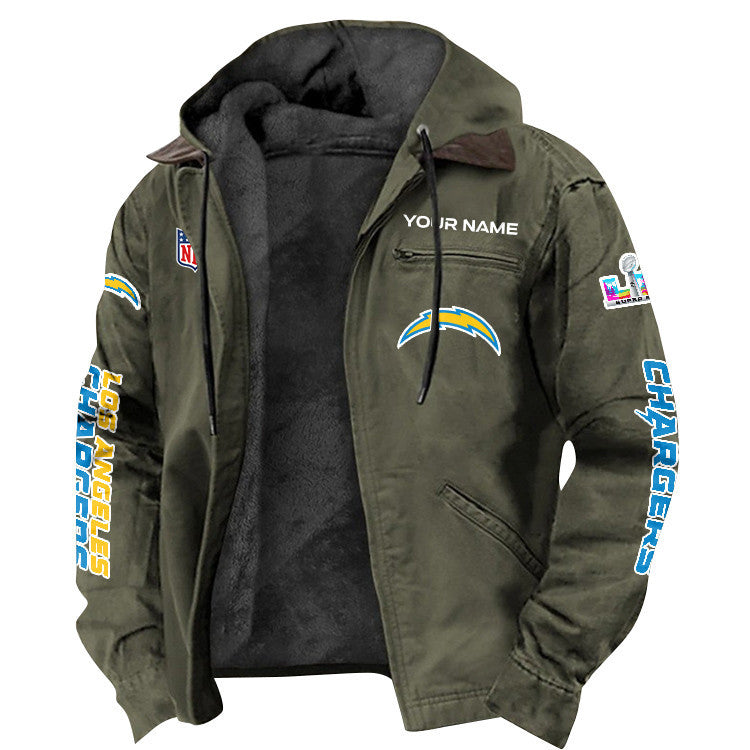 Los Angeles Chargers 2026 Super Bowl LX Custom Name Special Edition Flannel Jacket