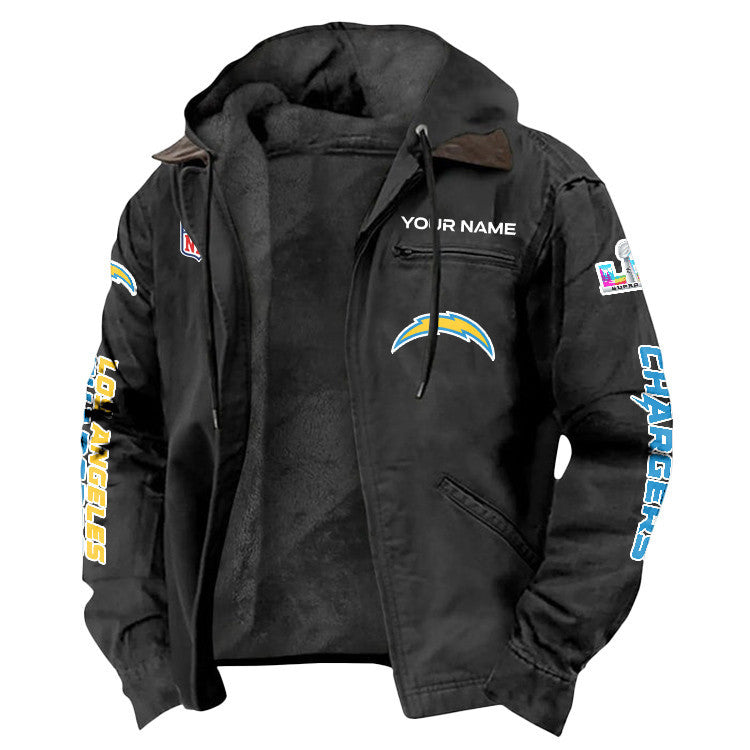 Los Angeles Chargers 2026 Super Bowl LX Custom Name Special Edition Flannel Jacket