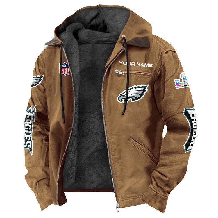 Philadelphia Eagles 2026 Super Bowl LX Custom Name Special Edition Flannel Jacket