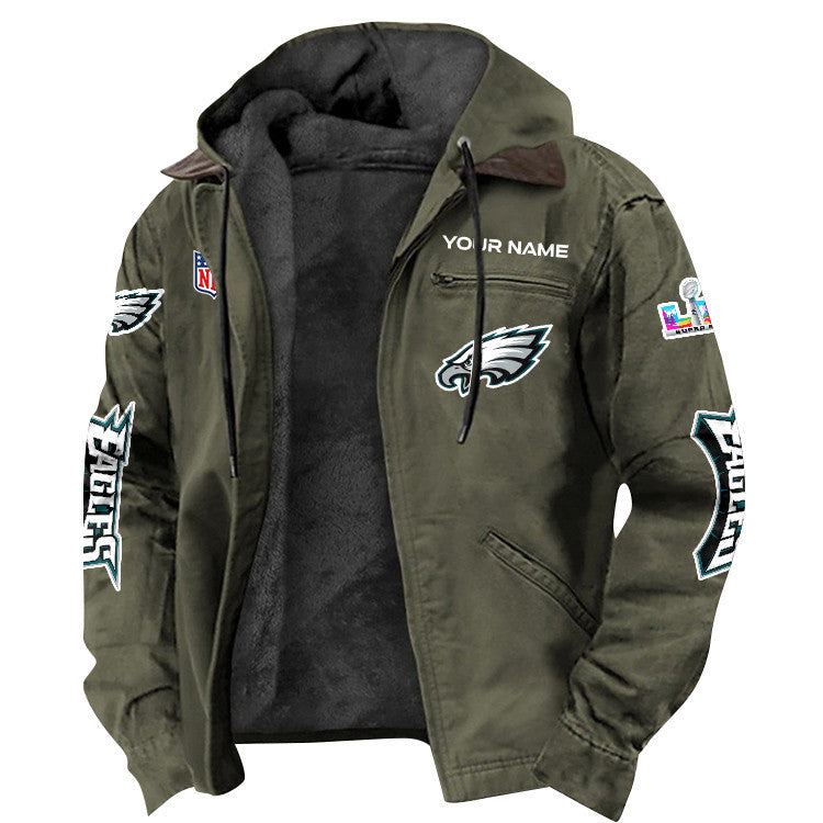 Philadelphia Eagles 2026 Super Bowl LX Custom Name Special Edition Flannel Jacket