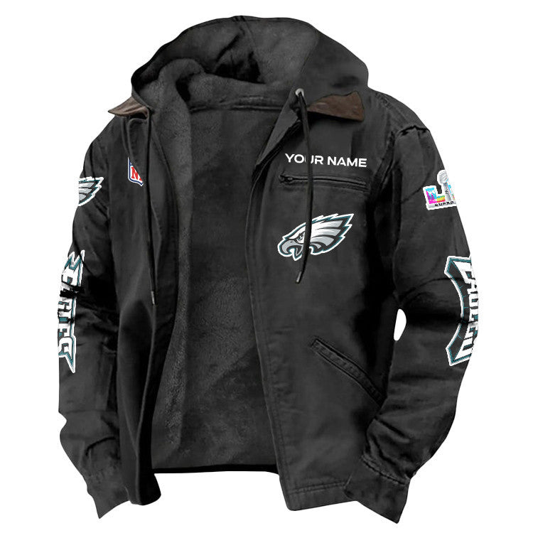 Philadelphia Eagles 2026 Super Bowl LX Custom Name Special Edition Flannel Jacket