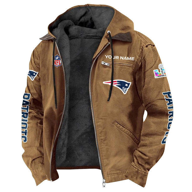 New England Patriots 2026 Super Bowl LX Custom Name Special Edition Flannel Jacket