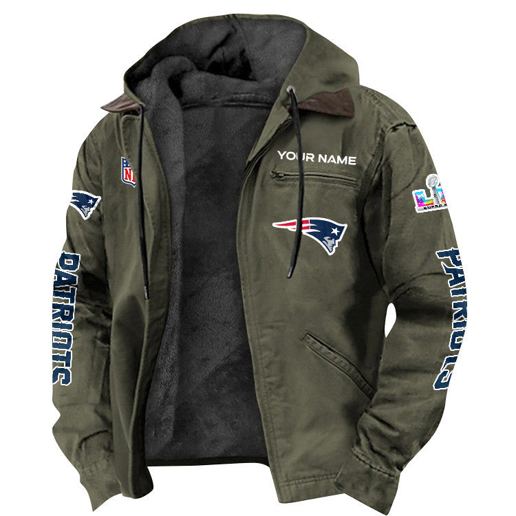 New England Patriots 2026 Super Bowl LX Custom Name Special Edition Flannel Jacket