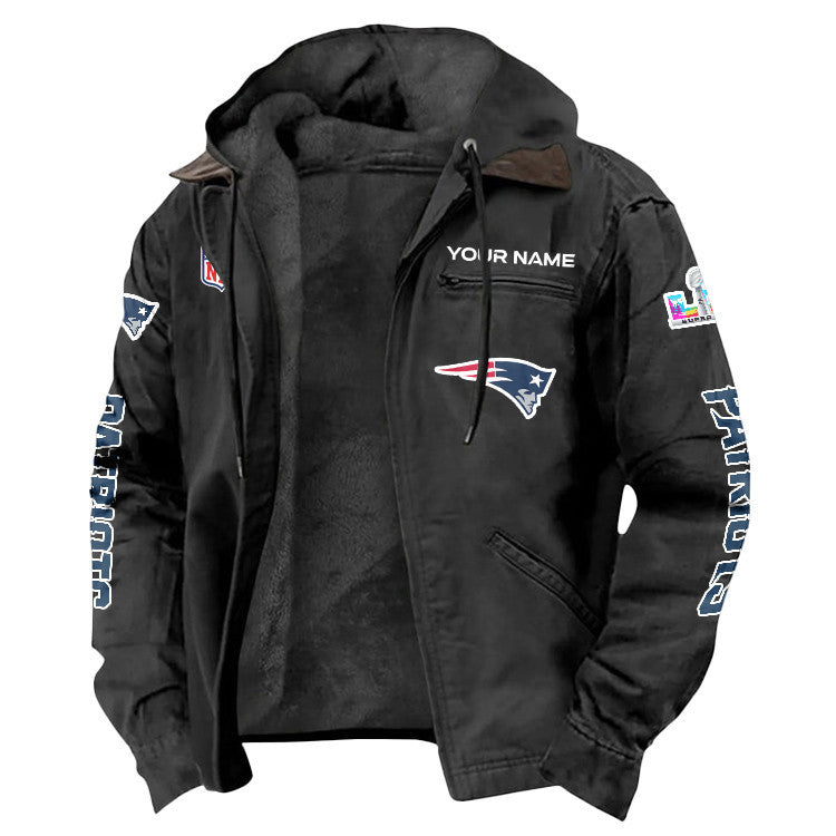 New England Patriots 2026 Super Bowl LX Custom Name Special Edition Flannel Jacket
