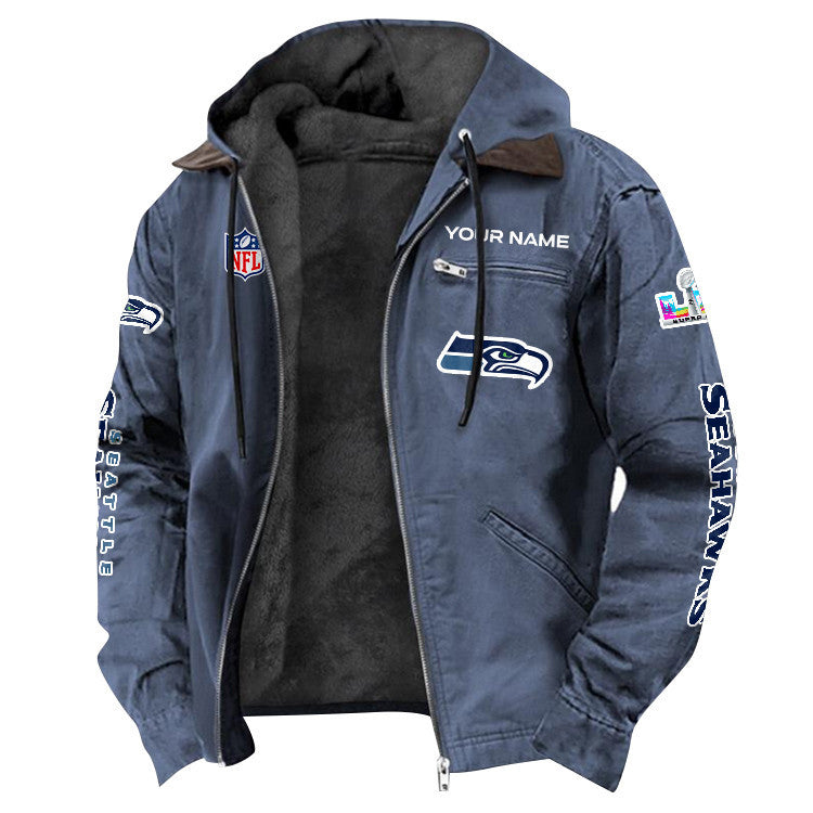 Seattle Seahawks 2026 Super Bowl LX Custom Name Special Edition Flannel Jacket