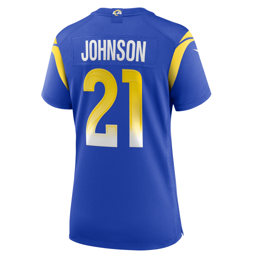 Alex Johnson 21 Los Angeles Rams Women's Team Game Jersey - Royal