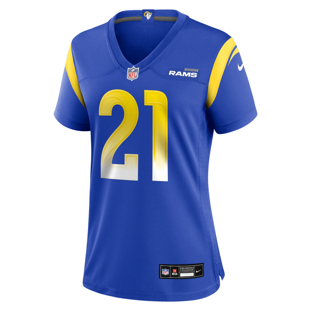 Alex Johnson 21 Los Angeles Rams Women's Team Game Jersey - Royal
