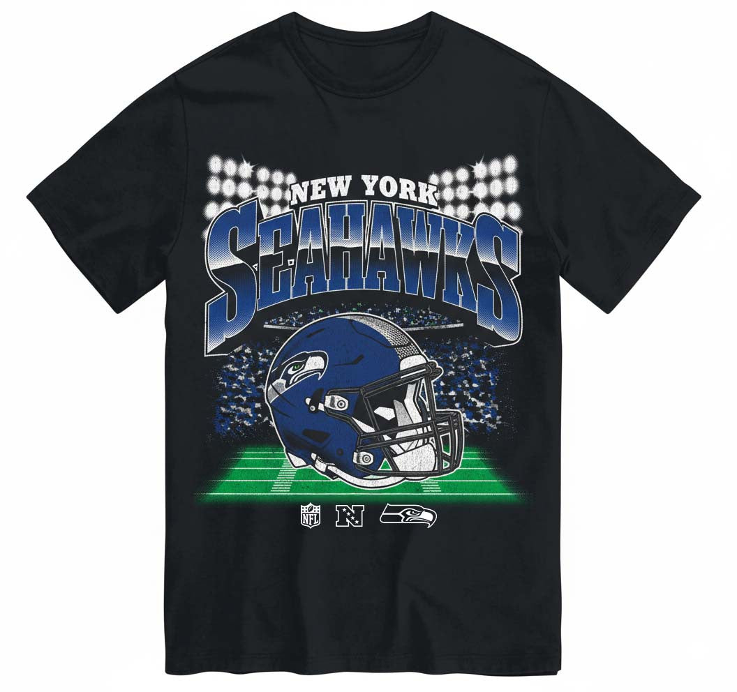 Seattle Seahawks Men's NFL Teams Blindside T-Shirt - Black