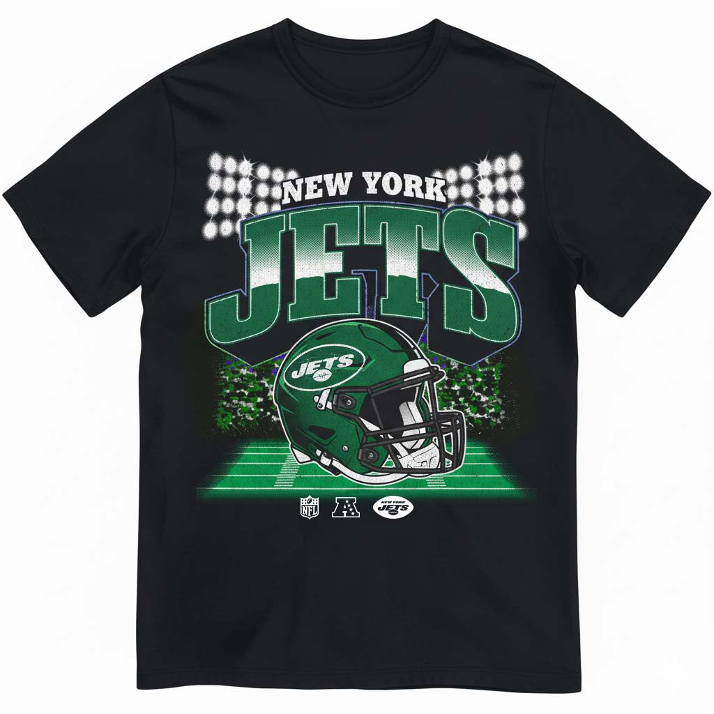 New York Jets Men's NFL Teams Blindside T-Shirt - Black