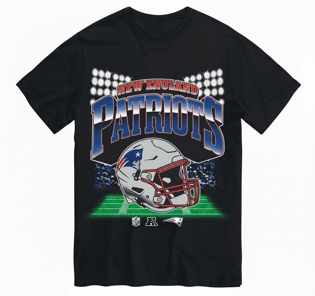 New England Patriots Men's NFL Teams Blindside T-Shirt - Black