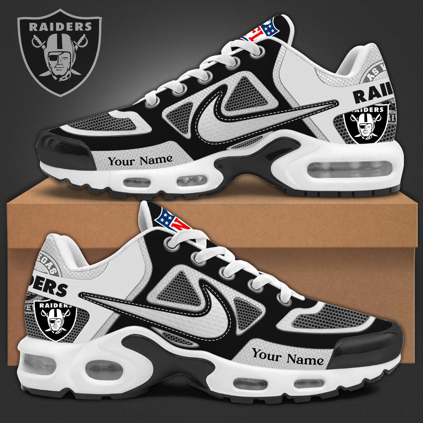 Las Vegas Raiders Sport Limited Edition Custom Name Air Max Shoes Sneakers For Men And Women