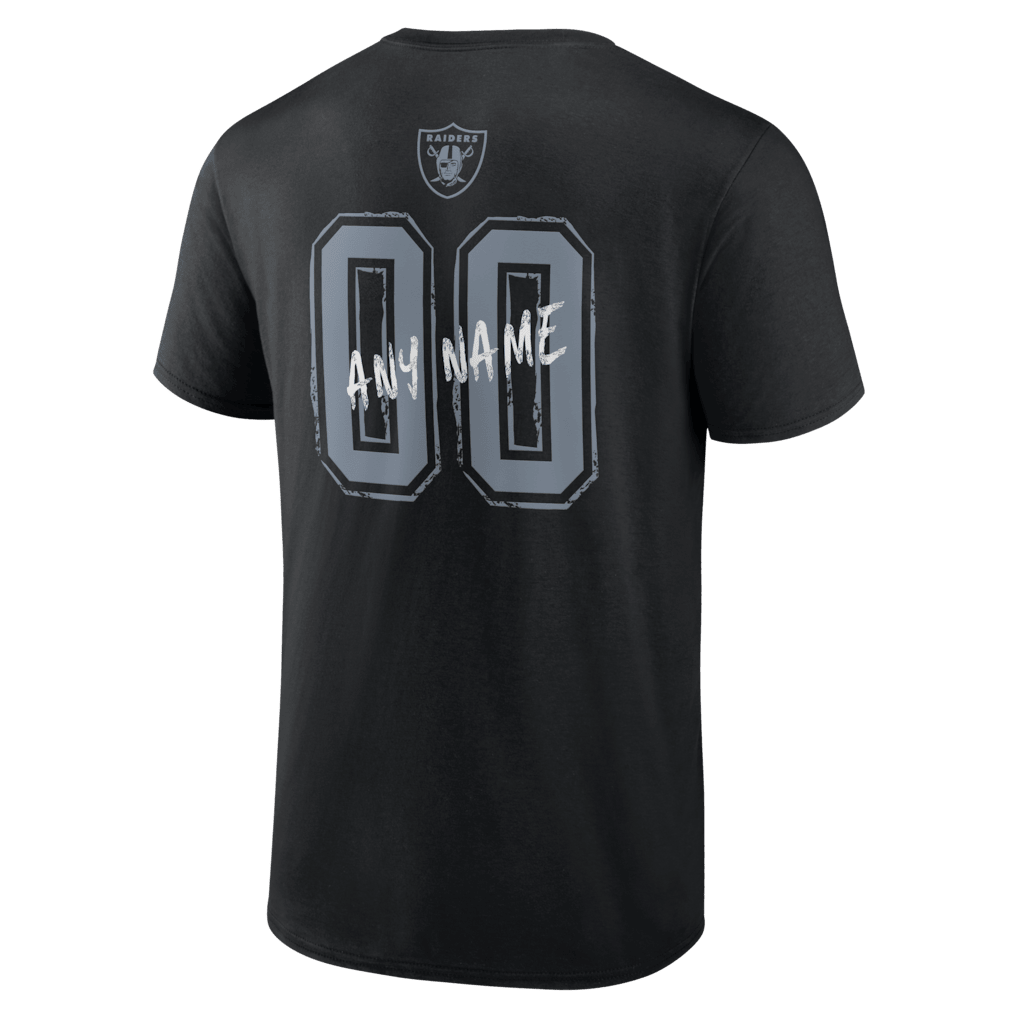 Las Vegas Raiders Hustle Custom Name & Number T-Shirt - Black