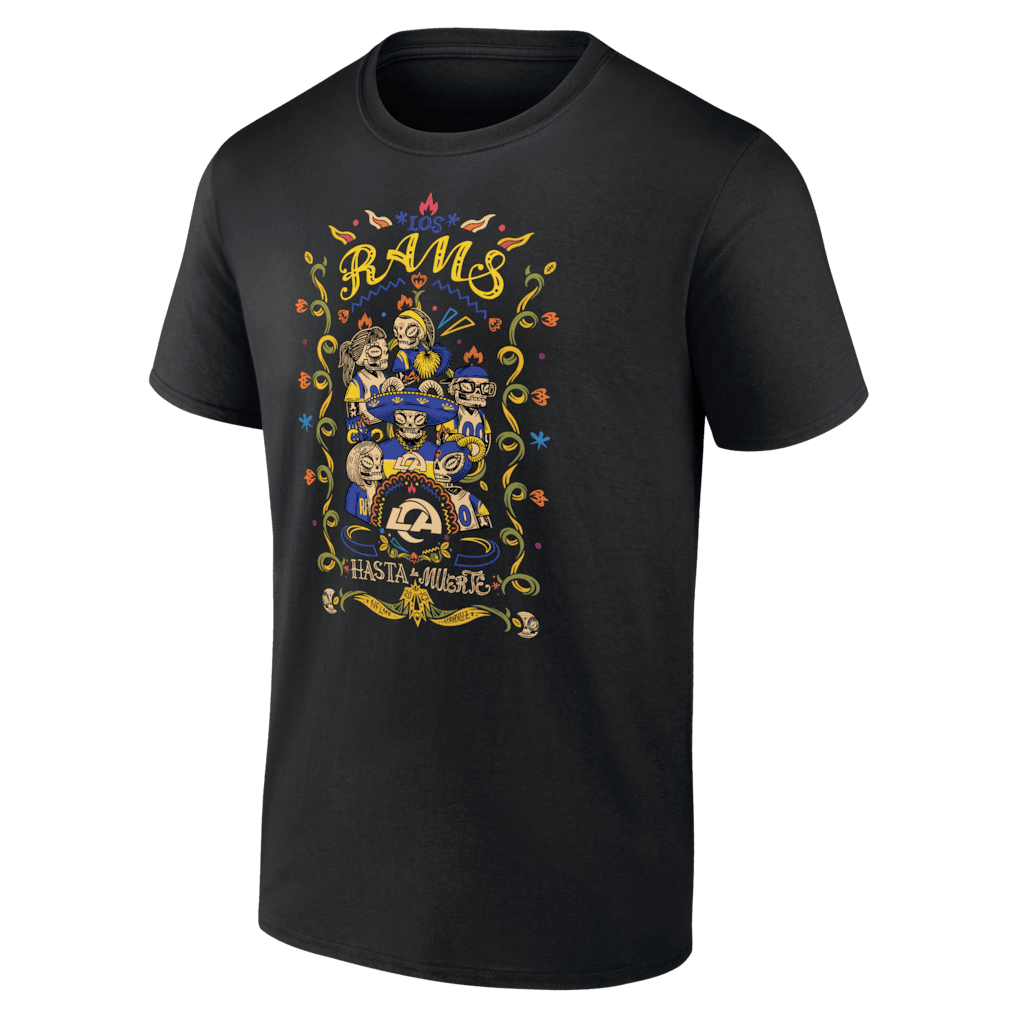 Los Angeles Rams Hasta La Muerte Graphic T-Shirt - Black