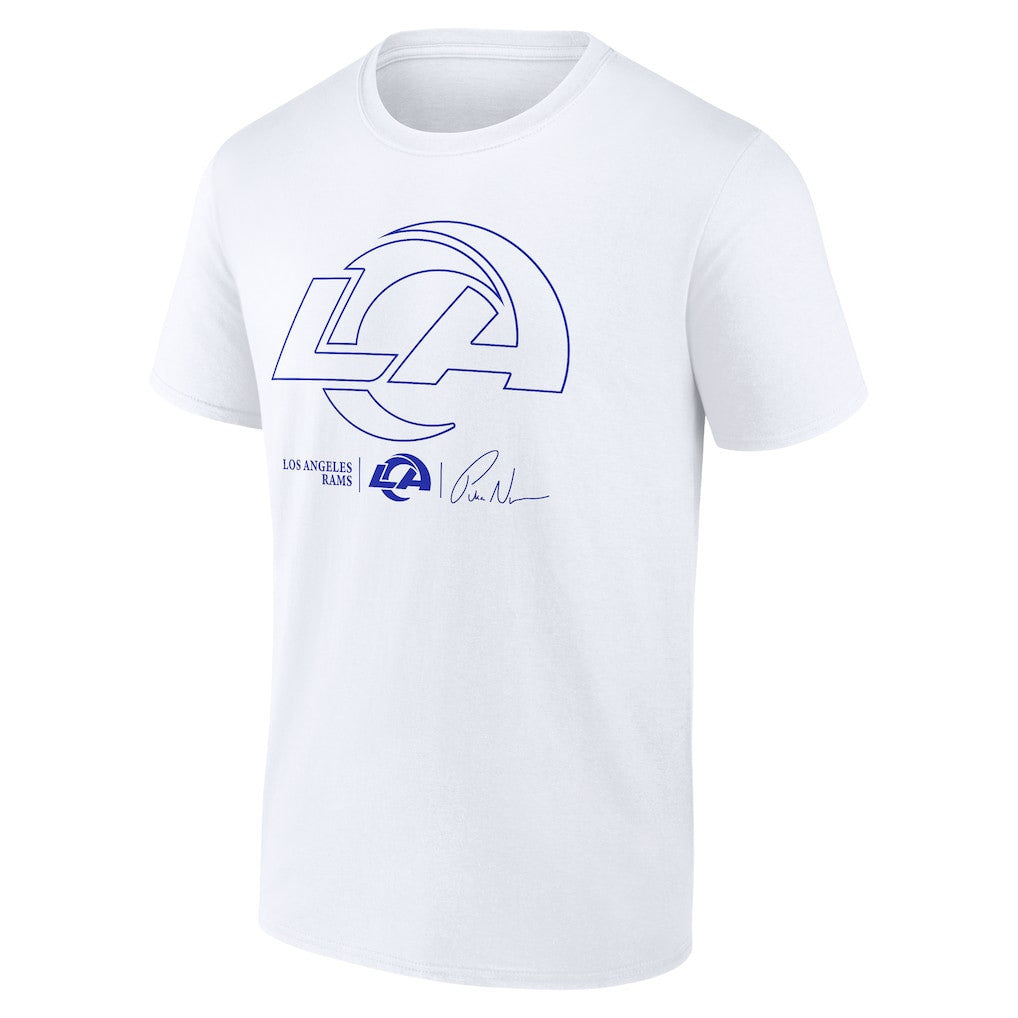 Puka Nacua 12 Los Angeles Rams Signature T-Shirt - White