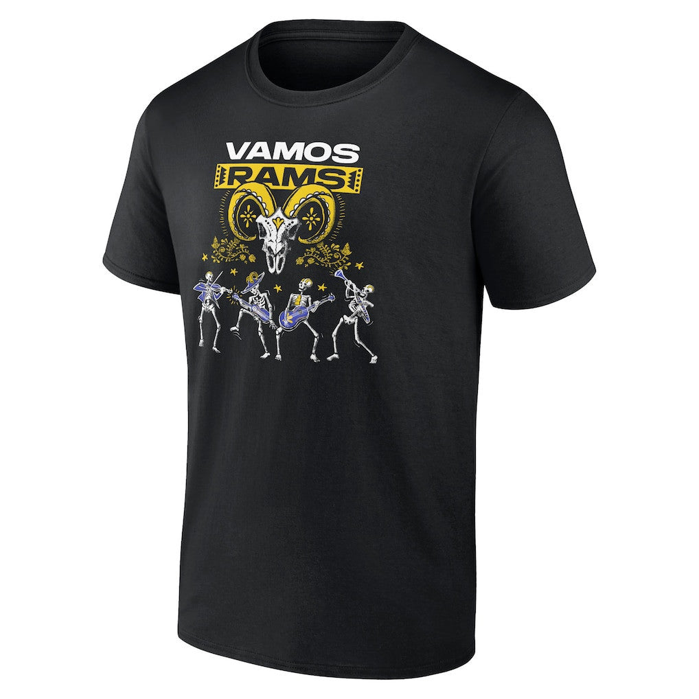 Los Angeles Rams Dia De Los Muertos T-Shirt - Black