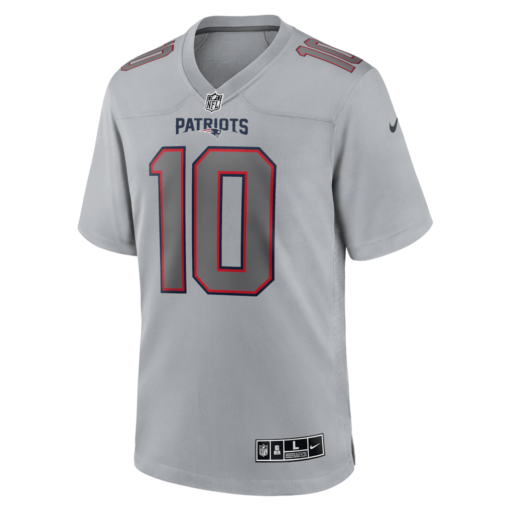 Drake Maye 10 New England Patriots 2026 Super Bowl LX Game Jersey - Gray