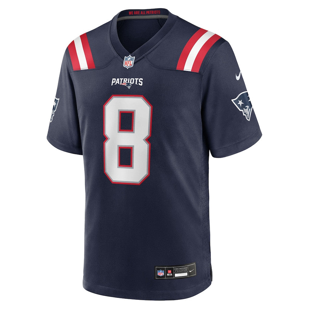 Stefon Diggs 8 New England Patriots 2026 Super Bowl LX Game Jersey - Navy
