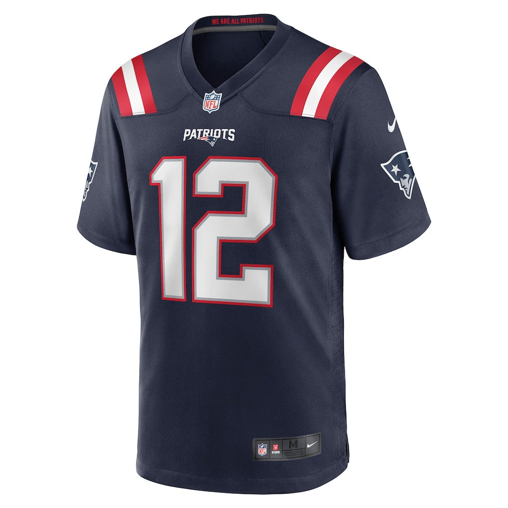 Tom Brady 12 New England Patriots 2026 Super Bowl LX Game Retired Jersey - Navy