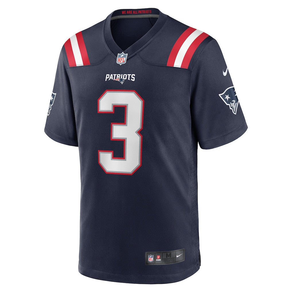 Demario Douglas 3 New England Patriots 2026 Super Bowl LX Game Jersey - Navy