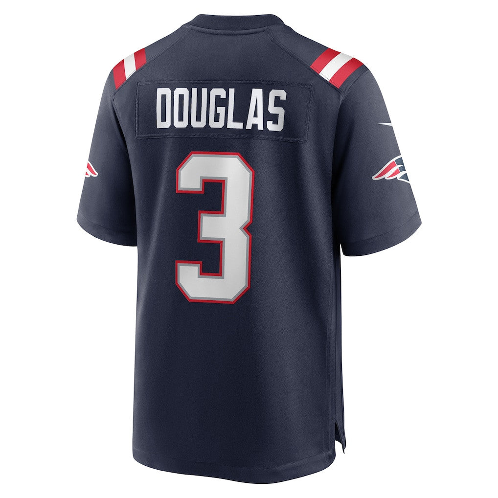 Demario Douglas 3 New England Patriots 2026 Super Bowl LX Game Jersey - Navy