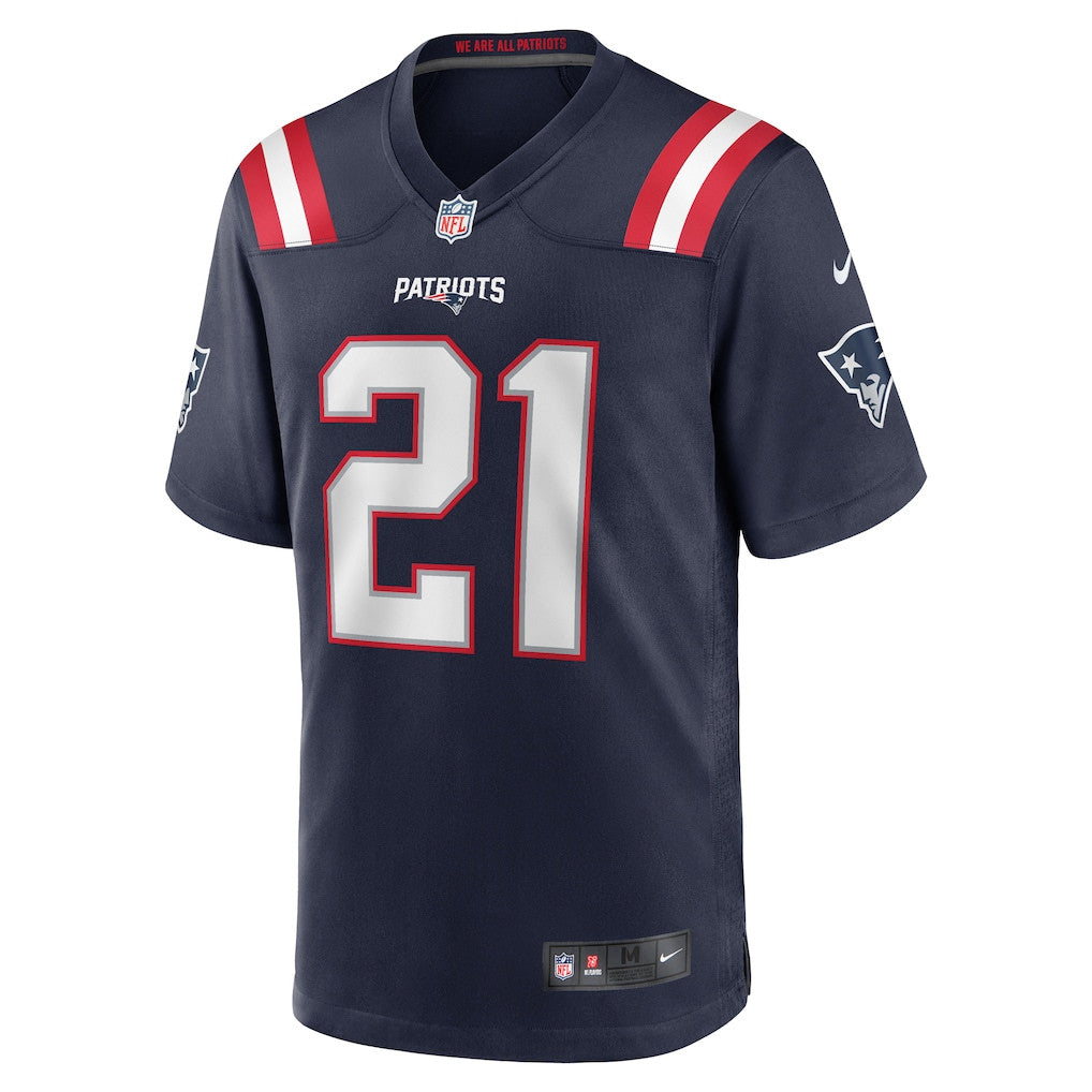Jaylinn Hawkins 21 New England Patriots 2026 Super Bowl LX Game Jersey - Navy